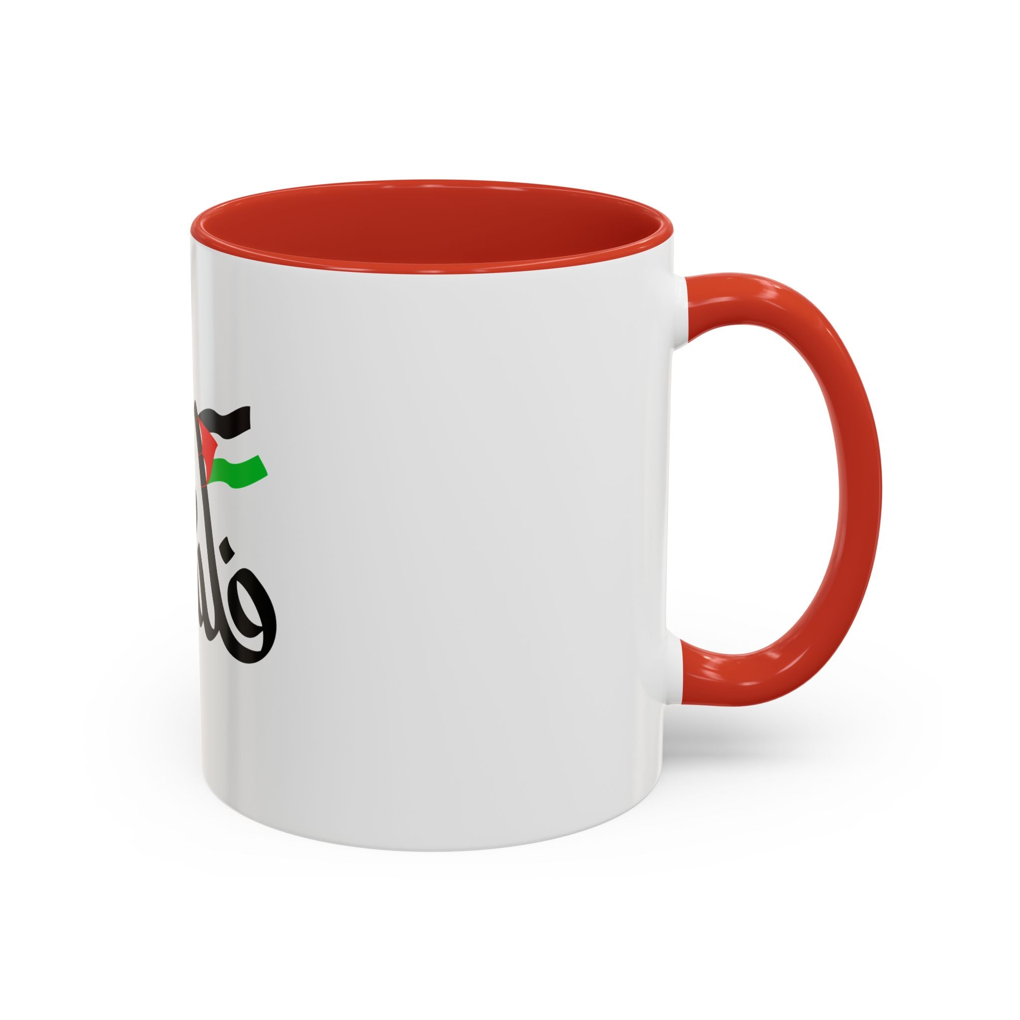 My Mug Palestine avec drapeau – Noir / Rouge / Vert / Blanc – Accent Coffee Mug (11oz)