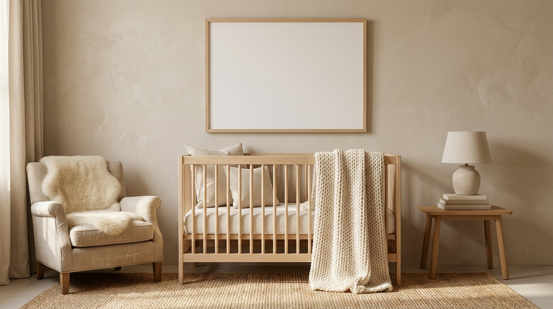 Cadeau de naissance musulman — coin bébé avec affiche prénom