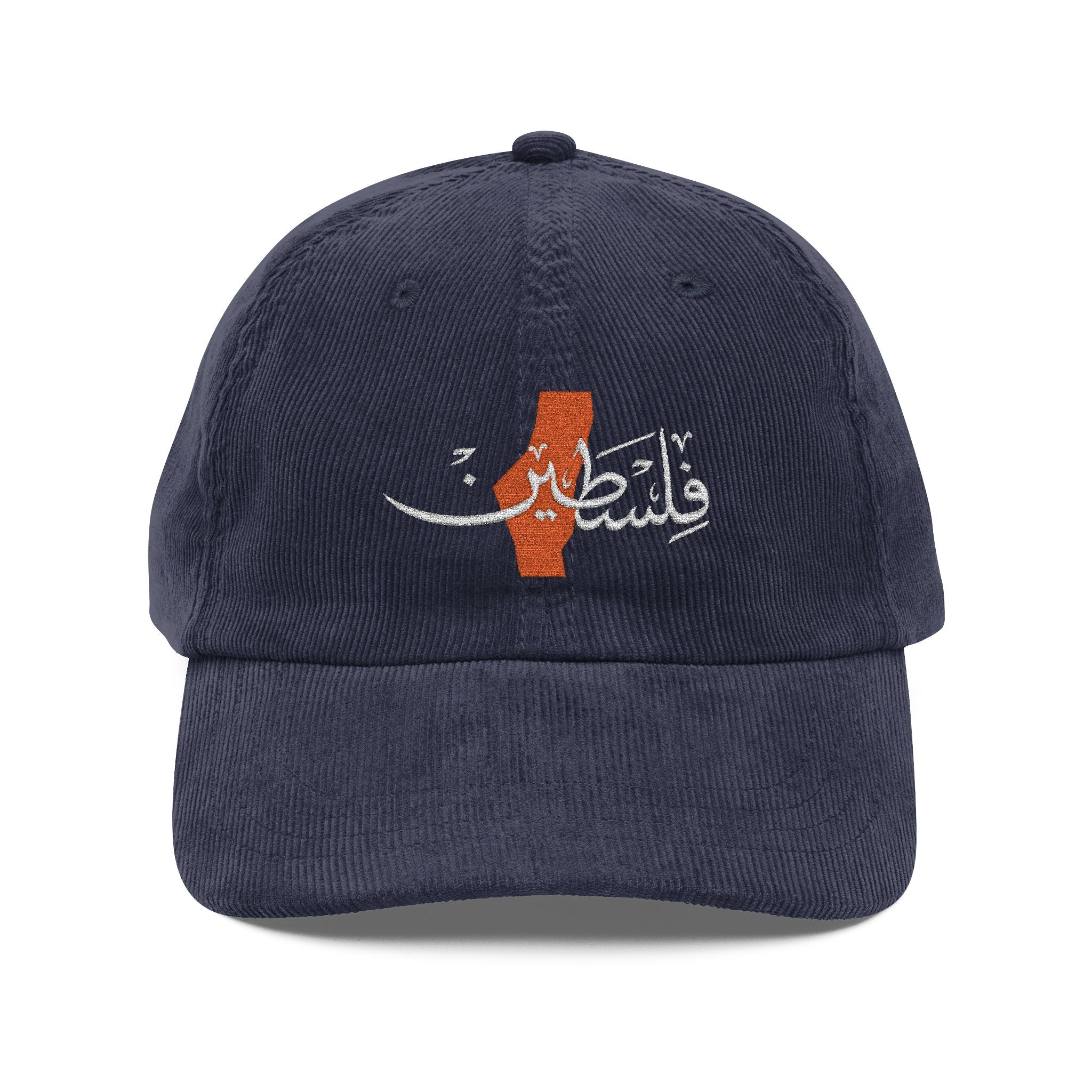 Ma Casquette Vintage en Velours côtelé Palestine avec carte – My Vintage Corduroy Cap Palestine with Map – Dark Brown / Olive / Navy Blue / Black / Burgundy