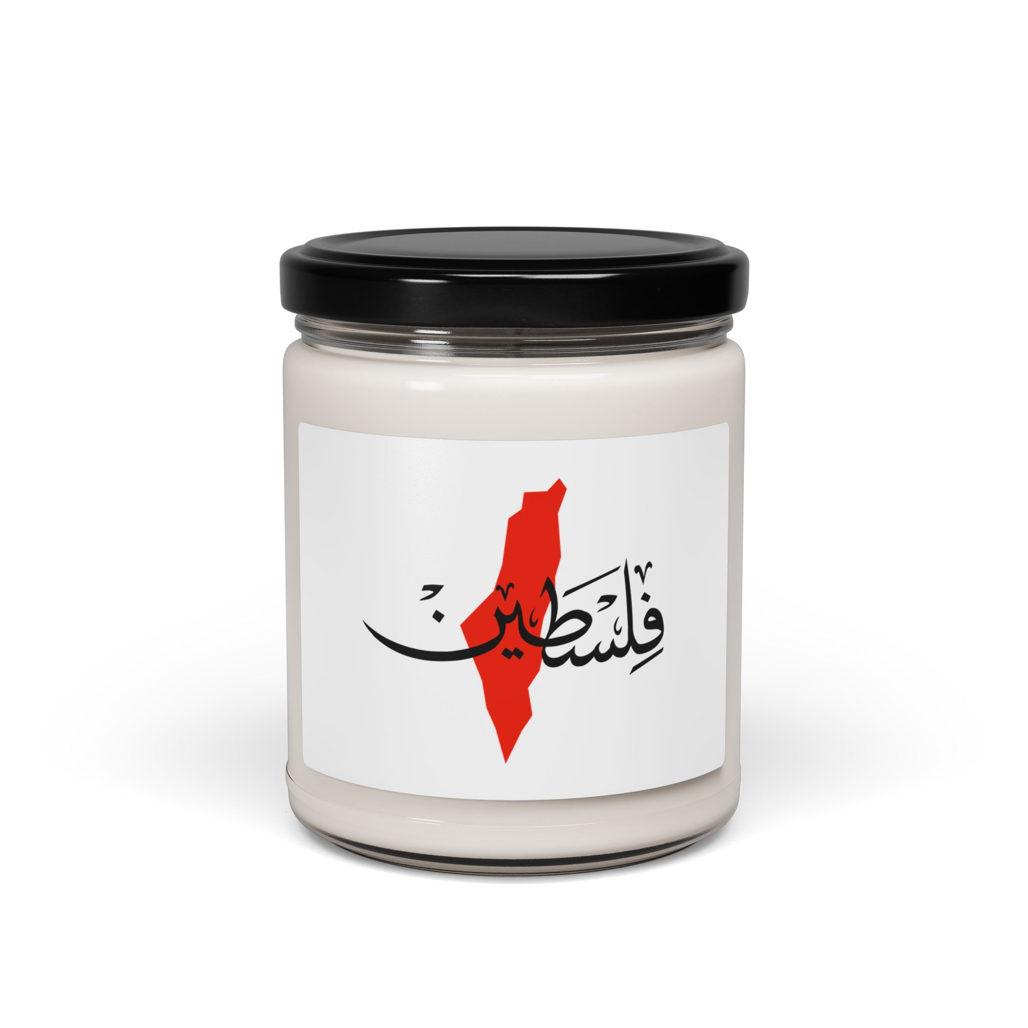 Ma Bougie parfumée 100 % soja naturelle – Palestine avec carte – My Palestine-Inspired Scented Soy Candle with Map – 255 g / 9oz – 8 senteurs disponibles