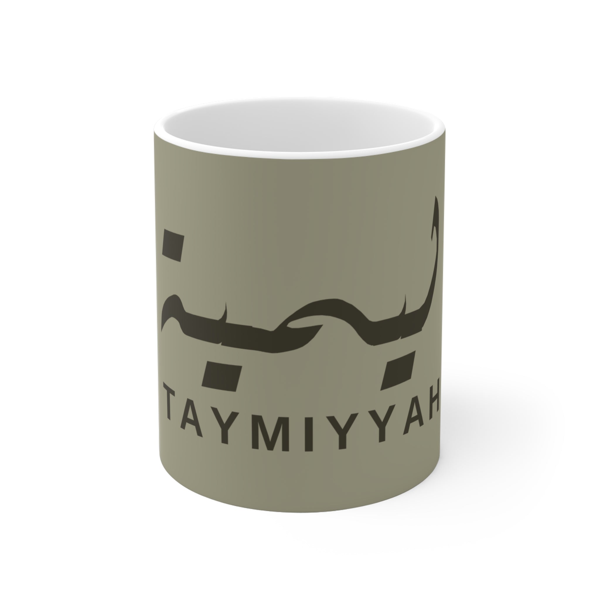 Mug prénom Taymiyyah en calligraphie arabe – Vert amande premium 11 oz