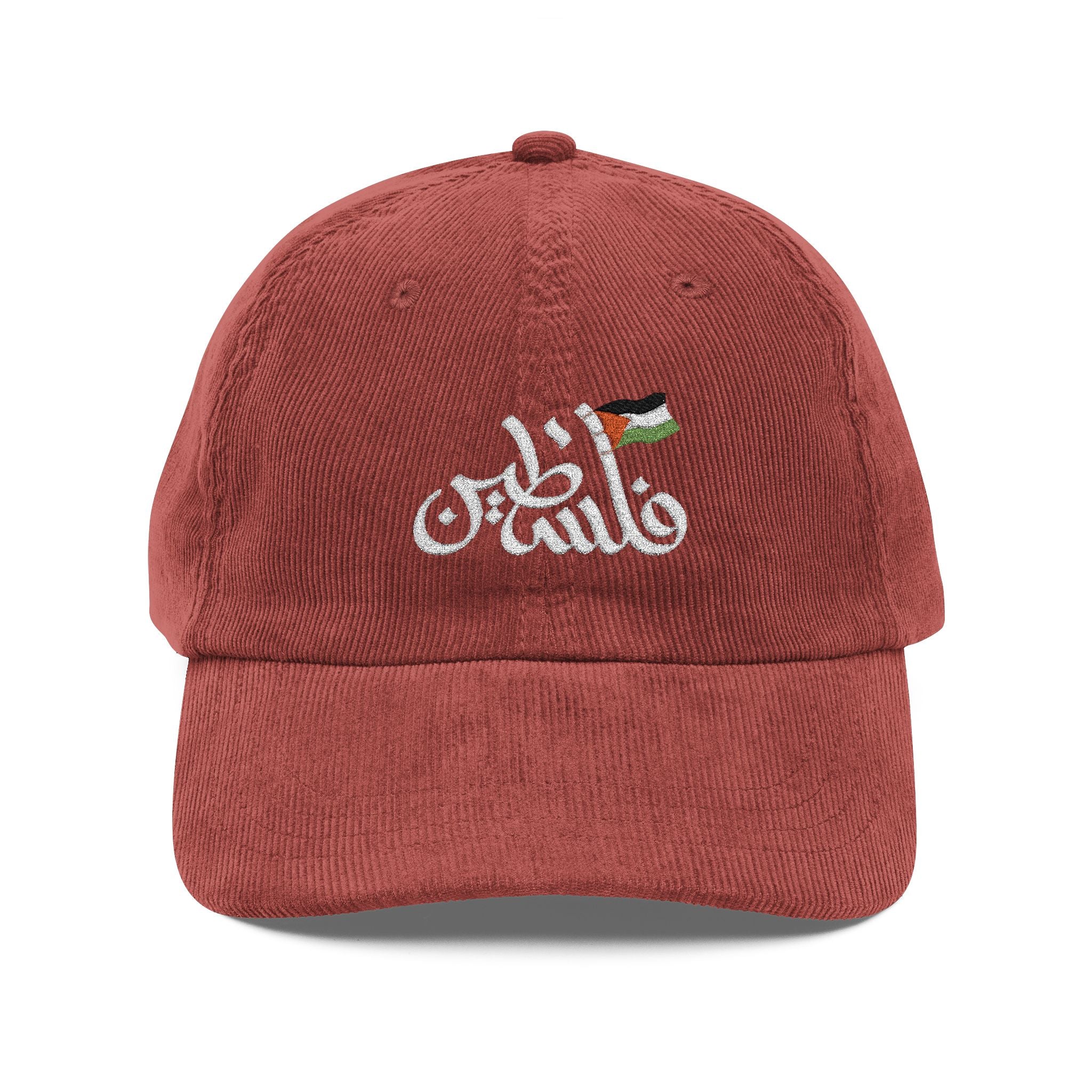 Ma Casquette Vintage en Velours côtelé Palestine avec drapeau – My Vintage Corduroy Cap Palestine with Flag – Dark Brown / Olive / Navy Blue / Black / Burgundy
