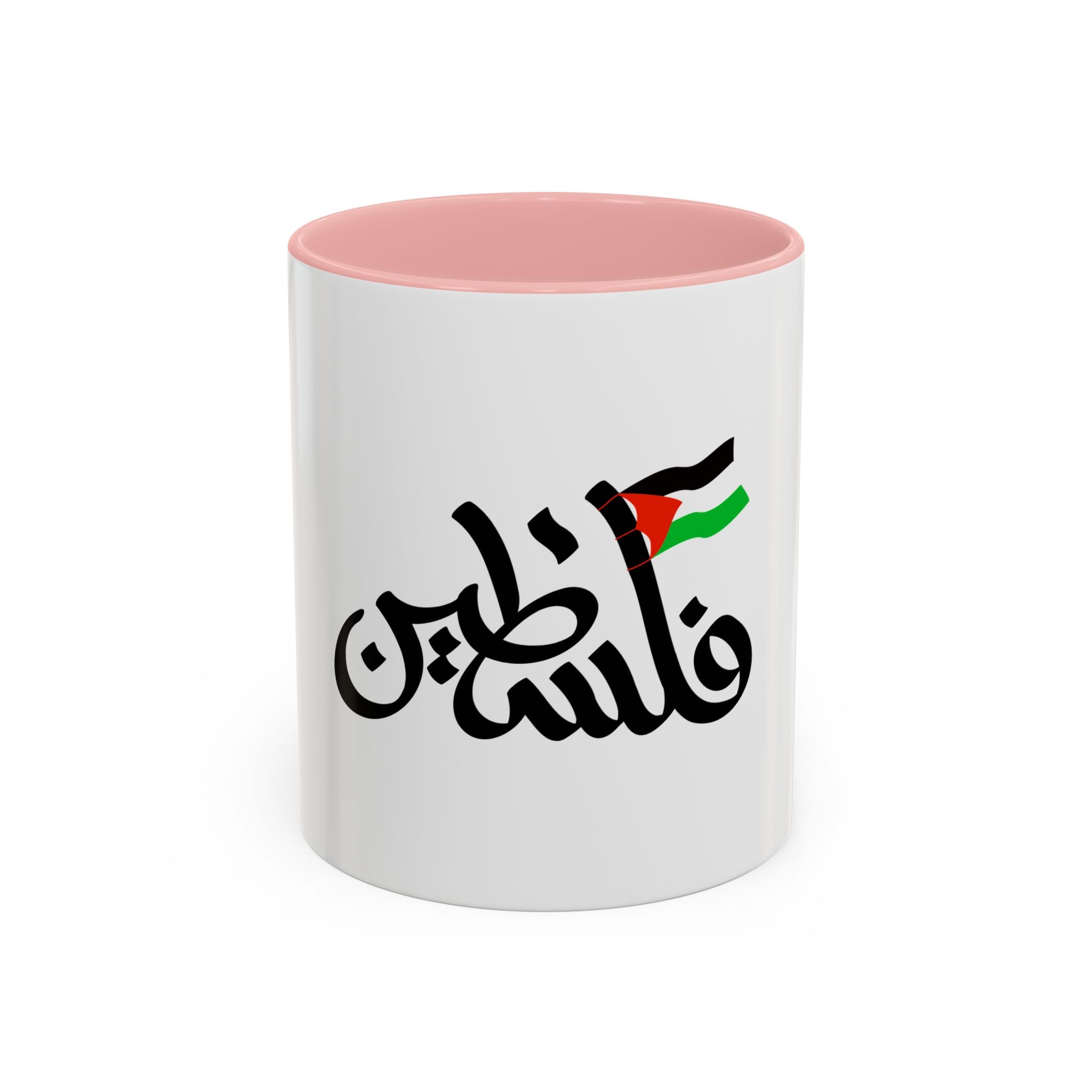 My Mug Palestine avec drapeau – Noir / Rouge / Vert / Blanc – Accent Coffee Mug (11oz)