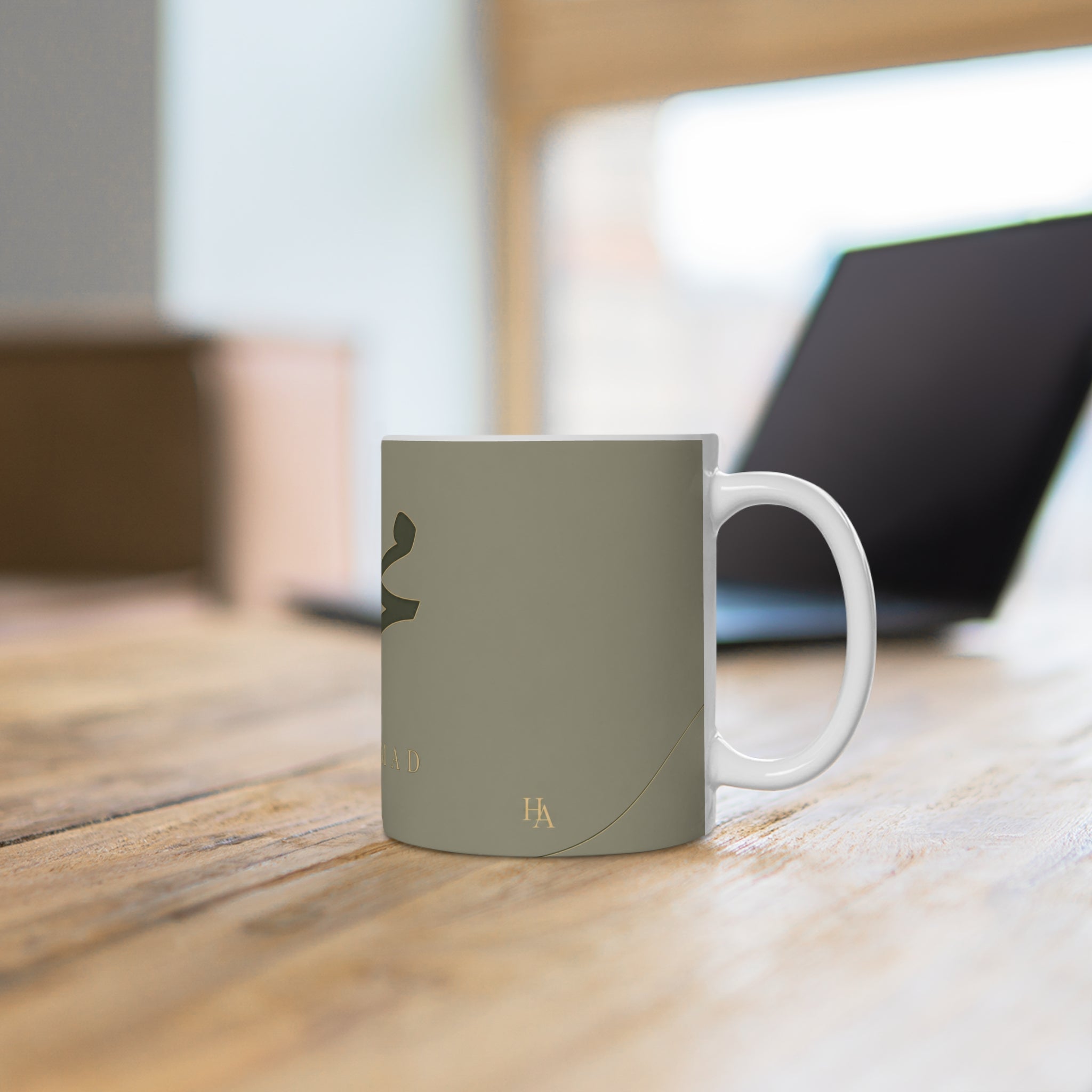 Copy of Copy of Mug prénom Nadia en calligraphie arabe – Vert amande premium 11 oz