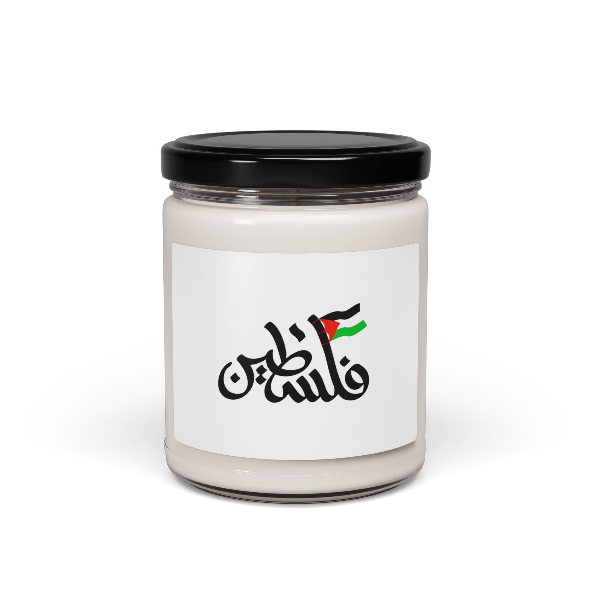 Ma Bougie parfumée 100 % soja naturelle – Palestine avec drapeau – My Palestine-Inspired Scented Soy Candle with Flag – 255 g / 9oz – 8 senteurs disponibles